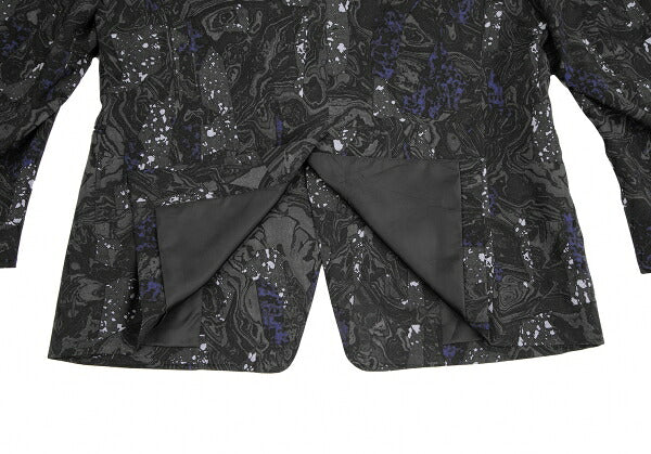 ISSEY MIYAKE MEN 17SS Wool Marble Print Jacket Black Size 4