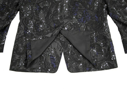 ISSEY MIYAKE MEN 17SS Wool Marble Print Jacket Black Size 4