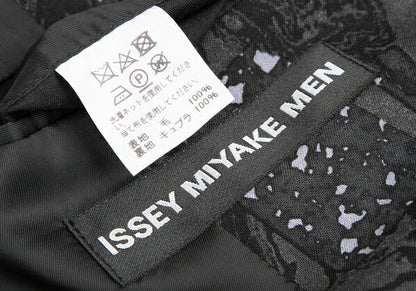 ISSEY MIYAKE MEN 17SS Wool Marble Print Jacket Black Size 4
