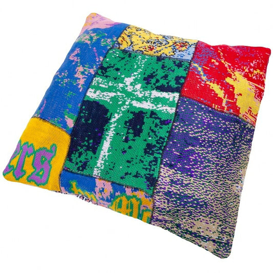 MONTMARTRE NEW YORK Jacquard Knit Patchwork Sweater Multi