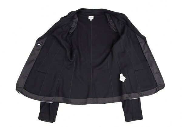 ARMANI COLLEZIONI Piping Herringbone Jacket Navy Size 42