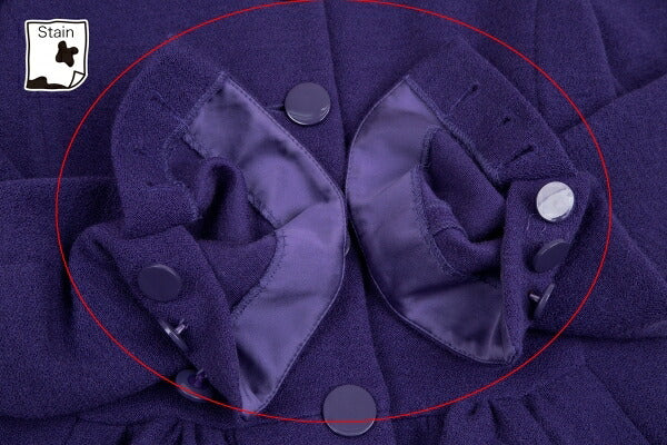 ARMANI COLLEZIONI Wool Hem Gather Jacket Purple Size 42