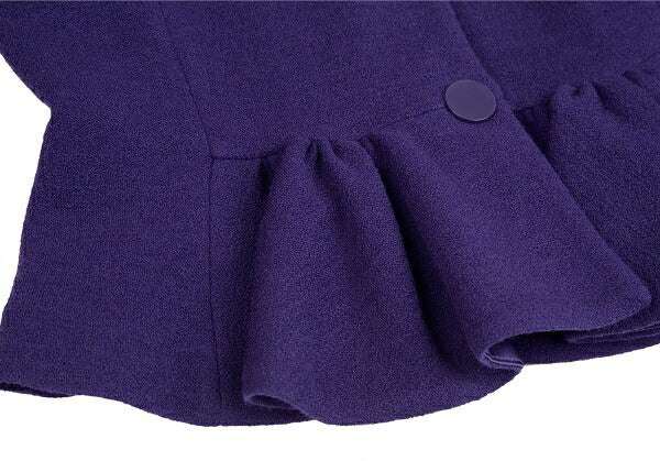 ARMANI COLLEZIONI Wool Hem Gather Jacket Purple Size 42