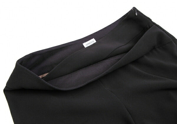 ARMANI COLLEZIONI Poly Wrap Wide Pants Black Size 44