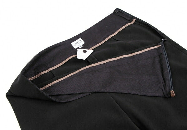 ARMANI COLLEZIONI Poly Wrap Wide Pants Black Size 44