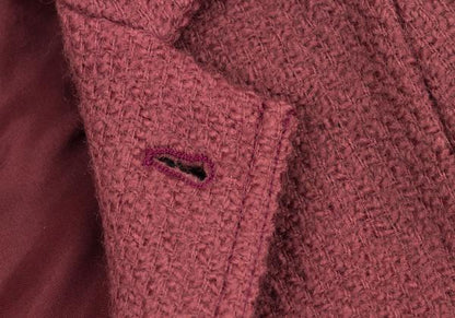 CHANEL CREATIONS Wool Tweed Lion Button Jacket Pink Size 10