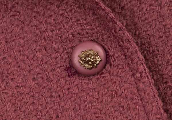 CHANEL CREATIONS Wool Tweed Lion Button Jacket Pink Size 10