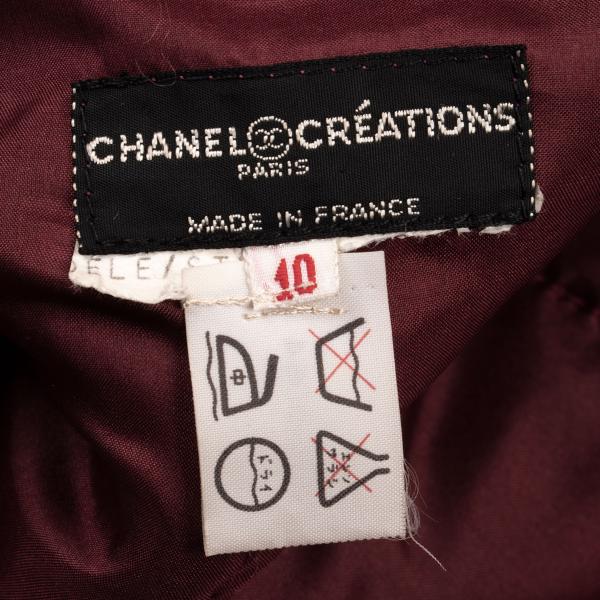 CHANEL CREATIONS Wool Tweed Lion Button Jacket Pink Size 10