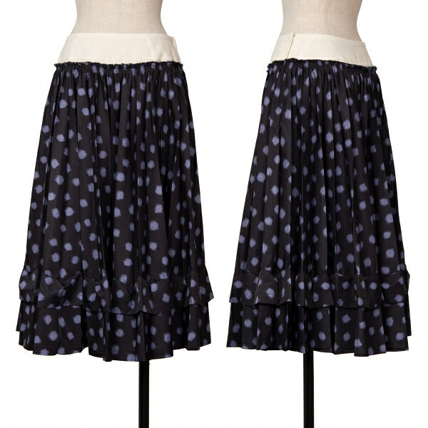 COMME des GARCONS Waist Panel Blurred Pleated Skirt Size S