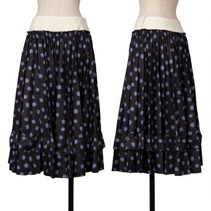 COMME des GARCONS Waist Panel Blurred Pleated Skirt Size S
