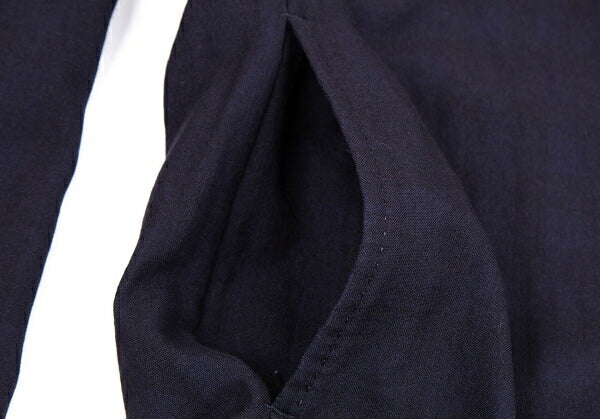 ISSEY MIYAKE MEN Navy Block Check Lined Wool Jacket Size 4