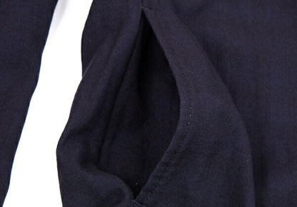 ISSEY MIYAKE MEN Navy Block Check Lined Wool Jacket Size 4