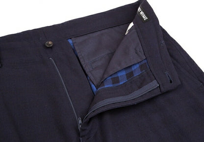 ISSEY MIYAKE MEN Summer Wool Block Check Pants Blue Size 4