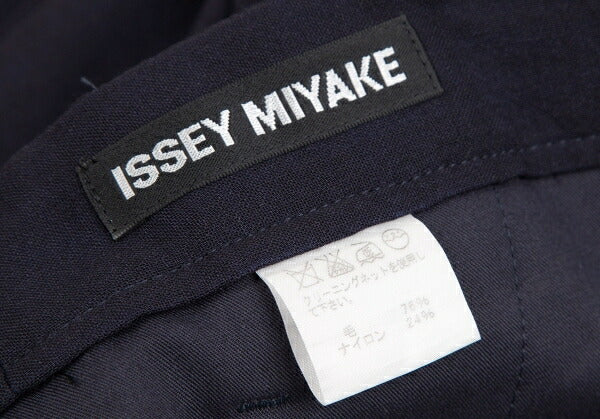 ISSEY MIYAKE MEN Summer Wool Block Check Pants Blue Size 4