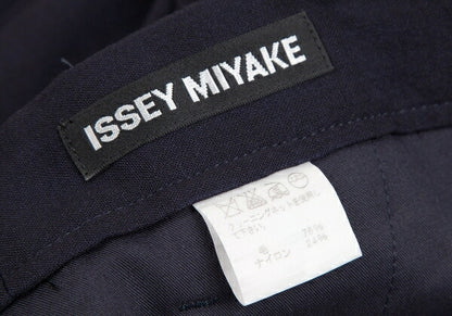 ISSEY MIYAKE MEN Summer Wool Block Check Pants Blue Size 4