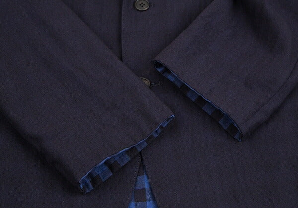 ISSEY MIYAKE MEN Block Check Lining Summer Suit Blue Size 4