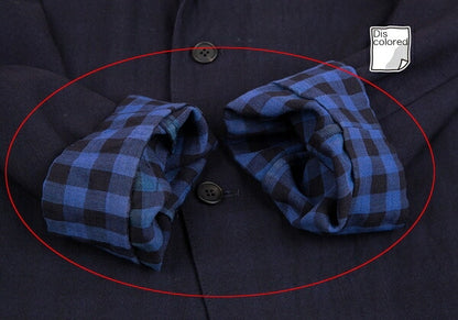 ISSEY MIYAKE MEN Block Check Lining Summer Suit Blue Size 4