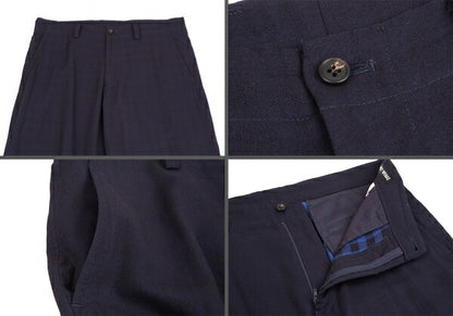 ISSEY MIYAKE MEN Block Check Lining Summer Suit Blue Size 4