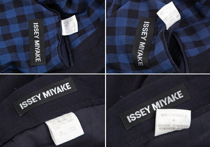 ISSEY MIYAKE MEN Block Check Lining Summer Suit Blue Size 4