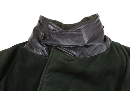 ISSEY MIYAKEMEN Sheep Leather Coat Green Size M