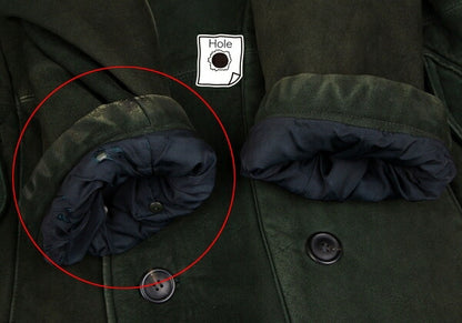 ISSEY MIYAKEMEN Sheep Leather Coat Green Size M