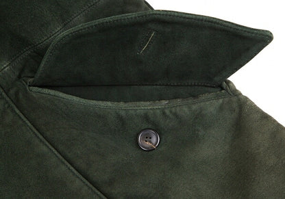 ISSEY MIYAKEMEN Sheep Leather Coat Green Size M
