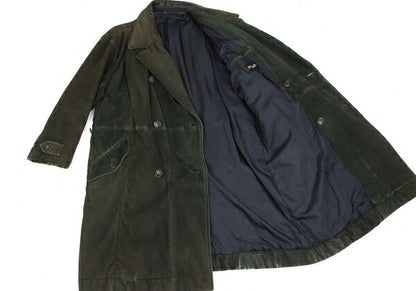 ISSEY MIYAKEMEN Sheep Leather Coat Green Size M