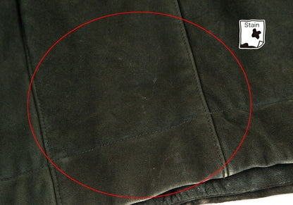 ISSEY MIYAKEMEN Sheep Leather Coat Green Size M
