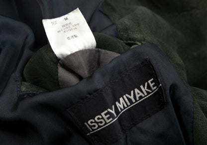 ISSEY MIYAKEMEN Sheep Leather Coat Green Size M