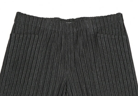ISSEY MIYAKE MEN Black Fabric Print Pleated Pants Size 4