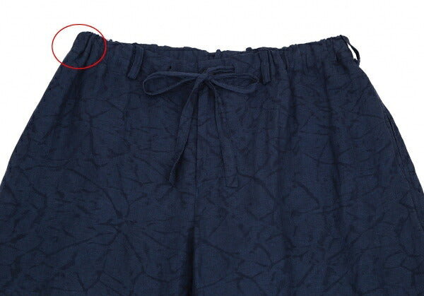 ISSEY MIYAKE MEN Linen Lyocell Shibori Pants Navy Size 5