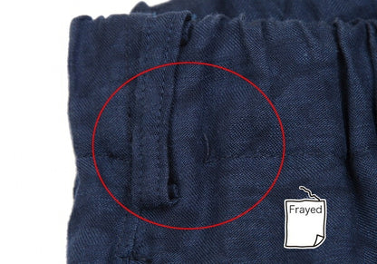 ISSEY MIYAKE MEN Linen Lyocell Shibori Pants Navy Size 5