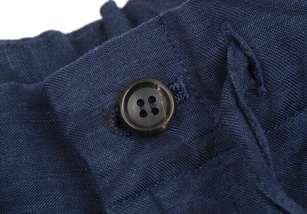 ISSEY MIYAKE MEN Linen Lyocell Shibori Pants Navy Size 5