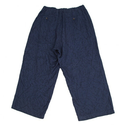 ISSEY MIYAKE MEN Linen Lyocell Shibori Pants Navy Size 5