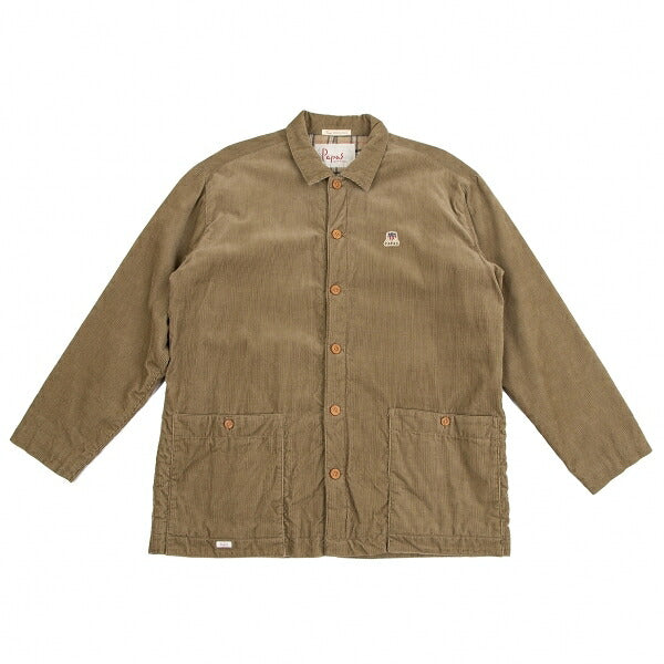 Papas Padded Quilted Corduroy Jacket Beige Size M