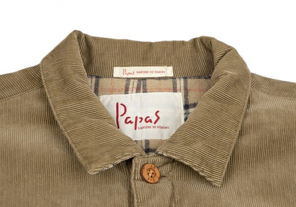 Papas Padded Quilted Corduroy Jacket Beige Size M