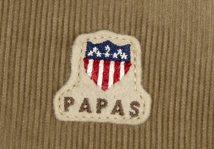 Papas Padded Quilted Corduroy Jacket Beige Size M