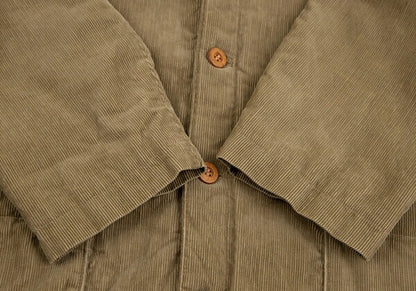 Papas Padded Quilted Corduroy Jacket Beige Size M