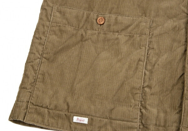 Papas Padded Quilted Corduroy Jacket Beige Size M