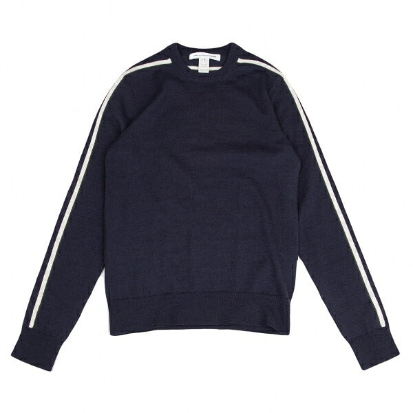 COMME des GARCONS SHIRT Line Detail Wool Sweater Navy Size M