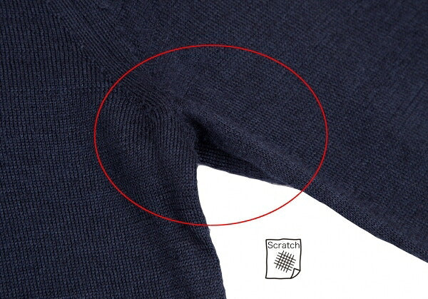 COMME des GARCONS SHIRT Line Detail Wool Sweater Navy Size M