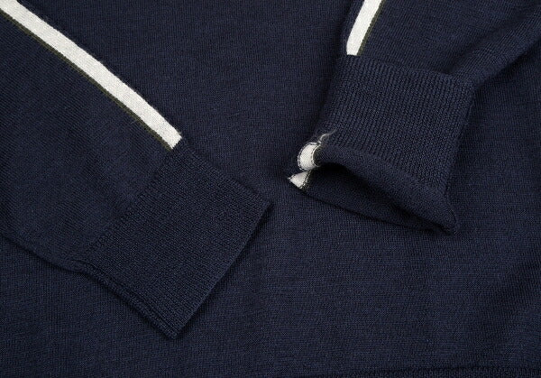 COMME des GARCONS SHIRT Line Detail Wool Sweater Navy Size M