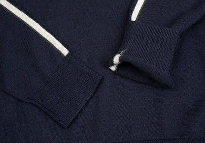 COMME des GARCONS SHIRT Line Detail Wool Sweater Navy Size M
