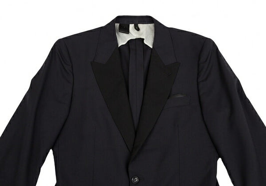 N.HOOLYWOOD Wool Tuxedo Jacket Dark Navy Size 40