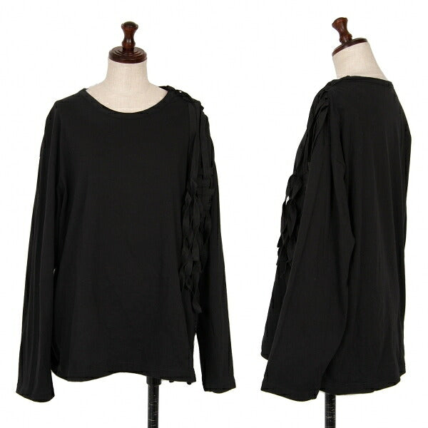 B Yohji Yamamoto Intrecciato Paneled Top Black Size 2