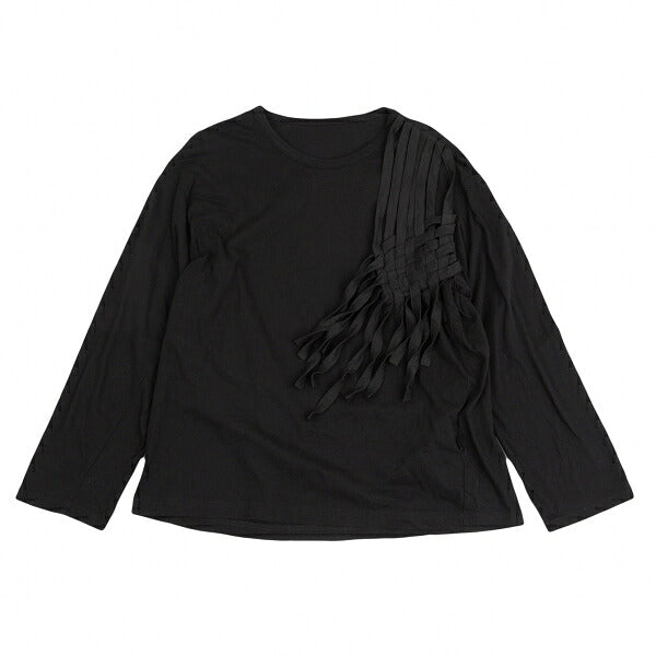 B Yohji Yamamoto Intrecciato Paneled Top Black Size 2