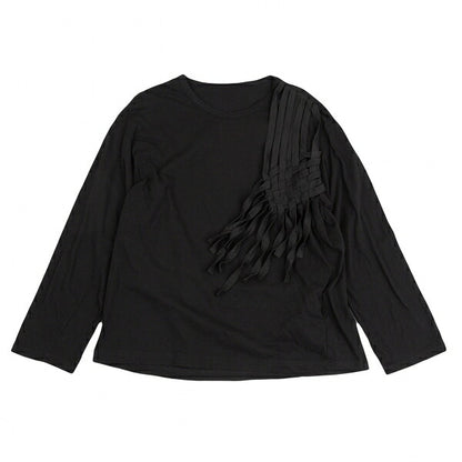 B Yohji Yamamoto Intrecciato Paneled Top Black Size 2