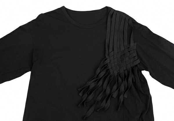 B Yohji Yamamoto Intrecciato Paneled Top Black Size 2