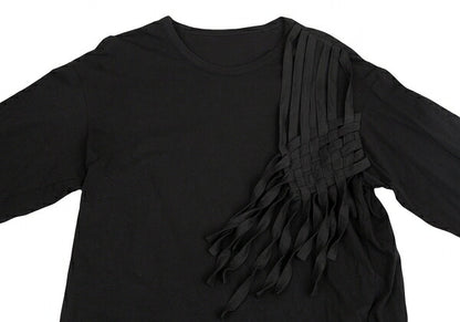 B Yohji Yamamoto Intrecciato Paneled Top Black Size 2