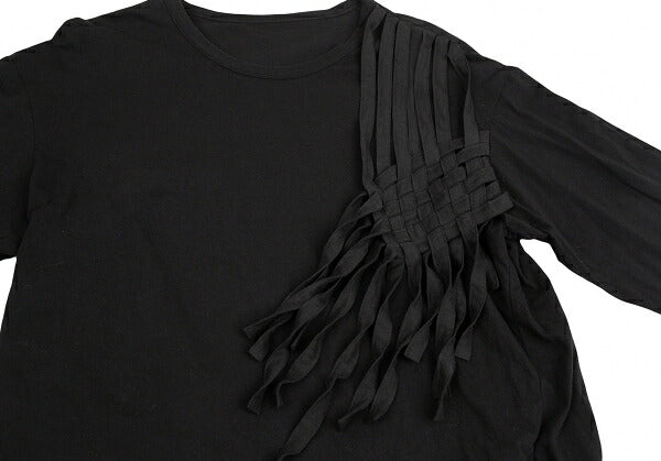 B Yohji Yamamoto Intrecciato Paneled Top Black Size 2